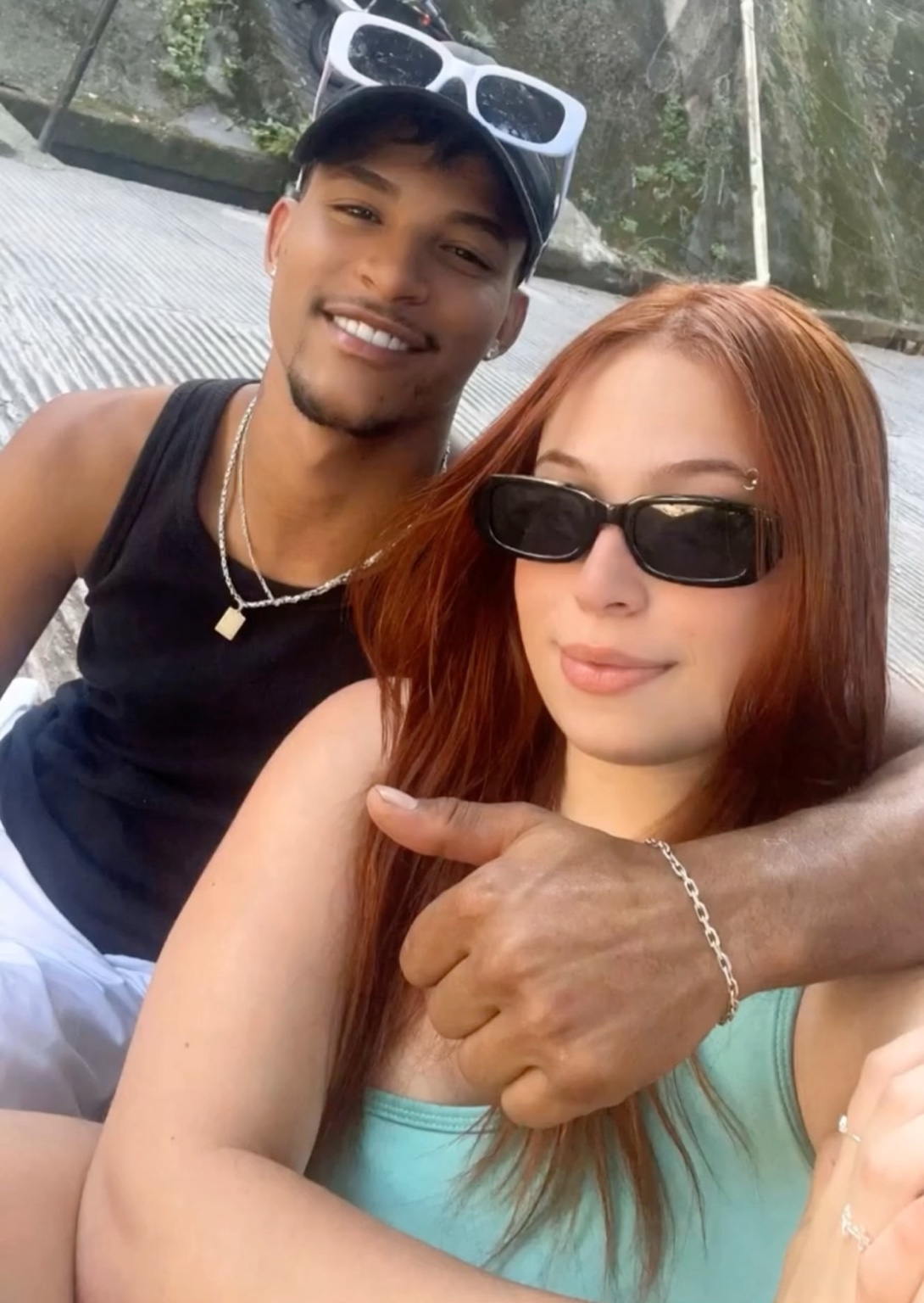 Sabrina e Wallace juntos durante uma viagem ao Rio de Janeiro